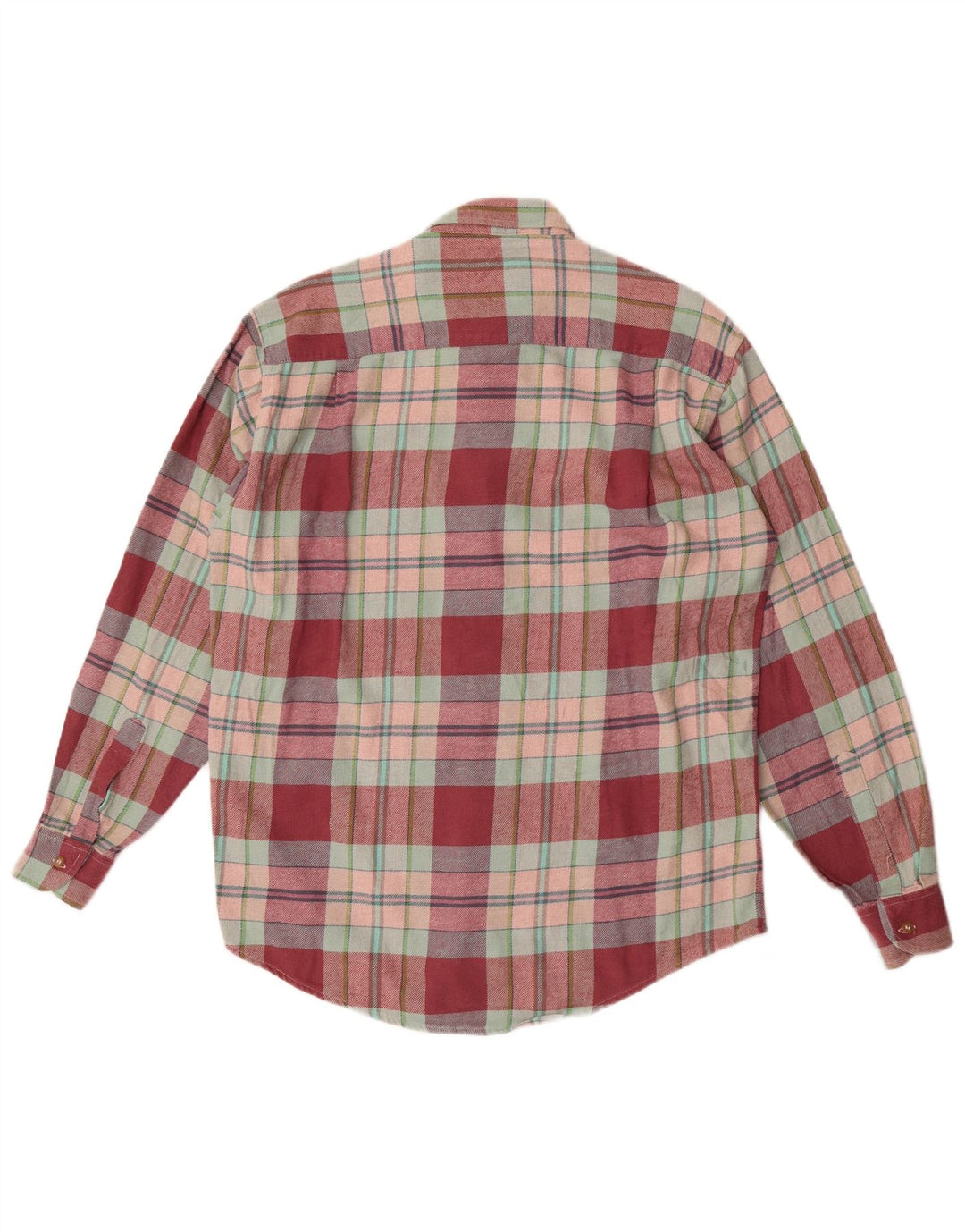 Vintage herre flannel skjorte str. 40 15 3/4 Medium rød ternet