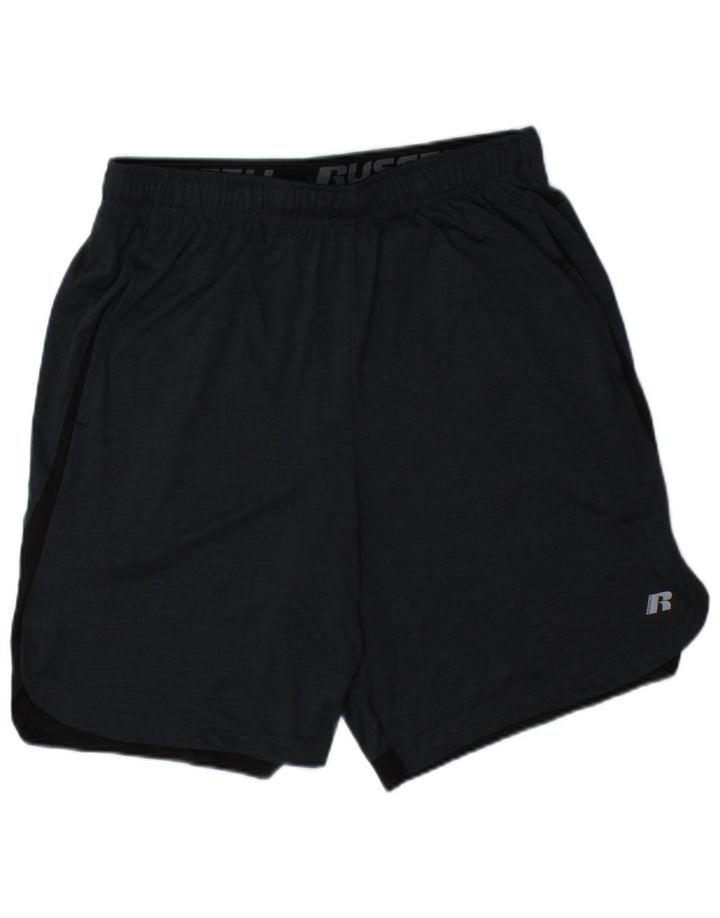 RUSSELL ATHLETIC Herre Dri-Power Sportshorts Medium Grey Colourblock