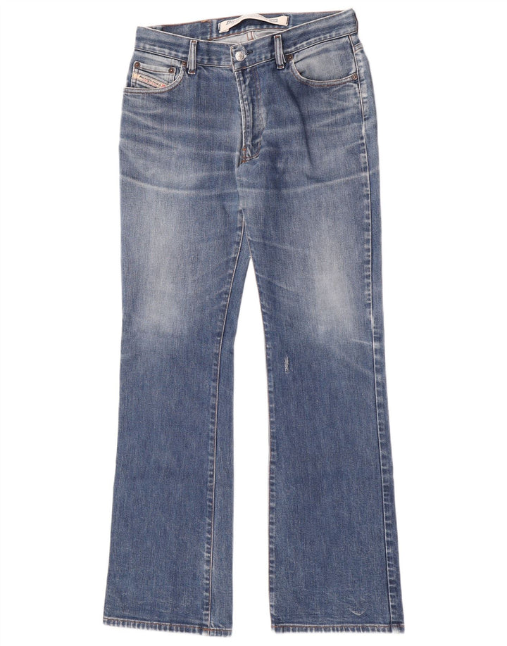 Diesel Dame Distressed Bootcut Jeans W31 L33 Blå Bomuld