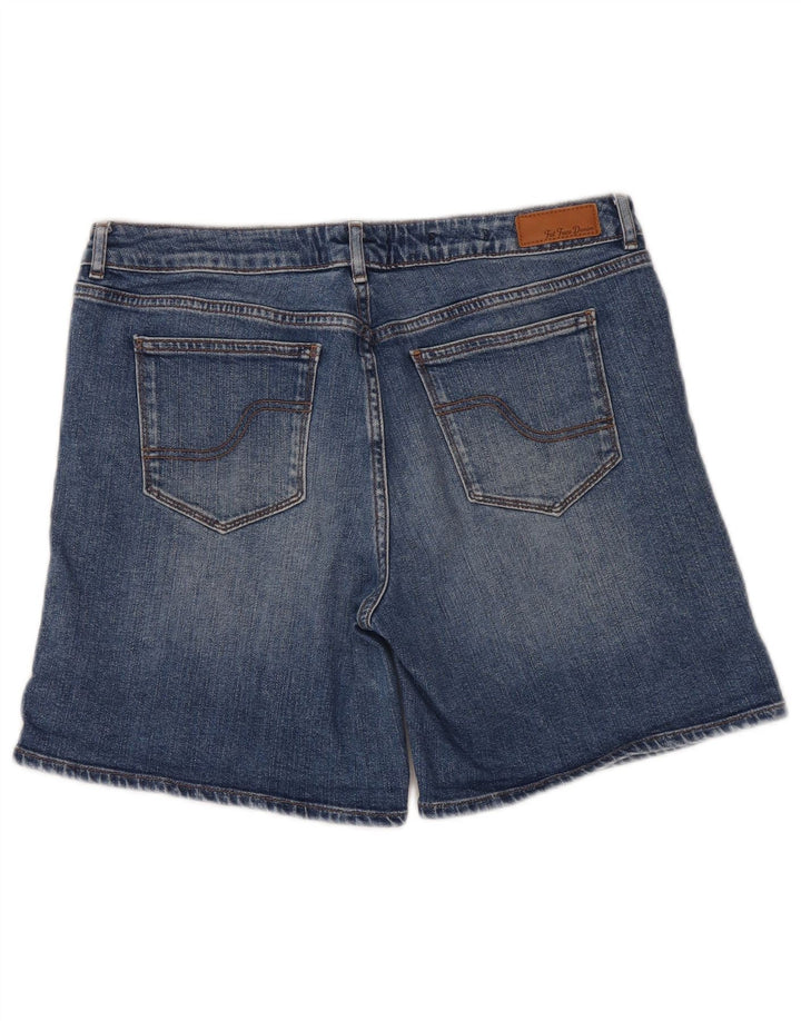 Fat Face Dame Denim Shorts UK 12 Medium W32 Blå Bomuld