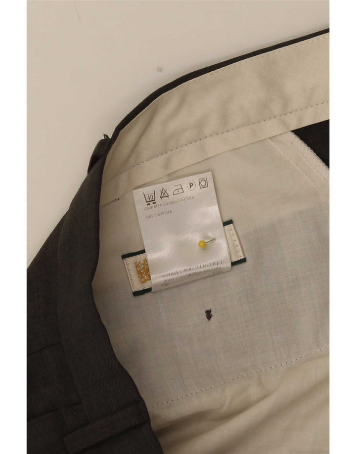 Marks & Spencer Herre Pegged Casual Bukser W40 L29 Grå Polyester