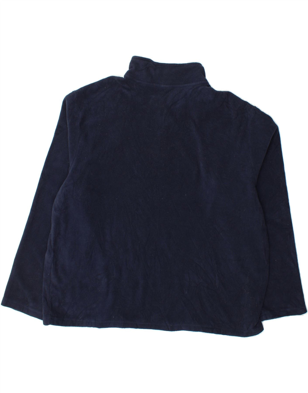 STARTER Mens Zip Neck Fleece Jumper XL Navy Blue Polyester Vintage Starter and Second-Hand Starter from Messina Hembry 