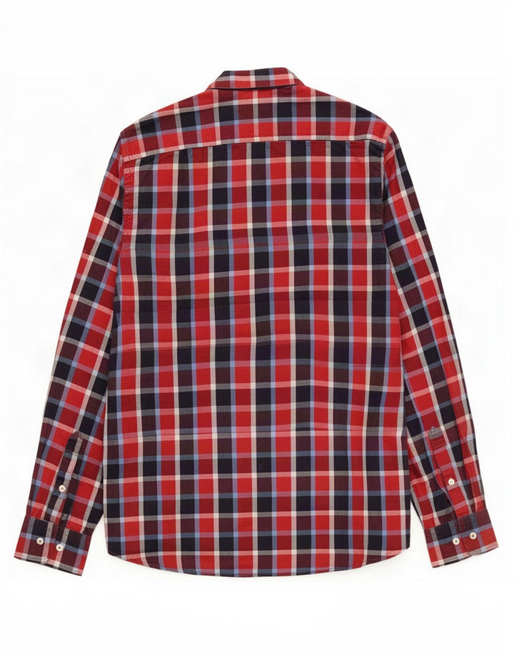 Tommy Hilfiger Herre Custom Fit skjorte Medium Rød Gingham Cotton