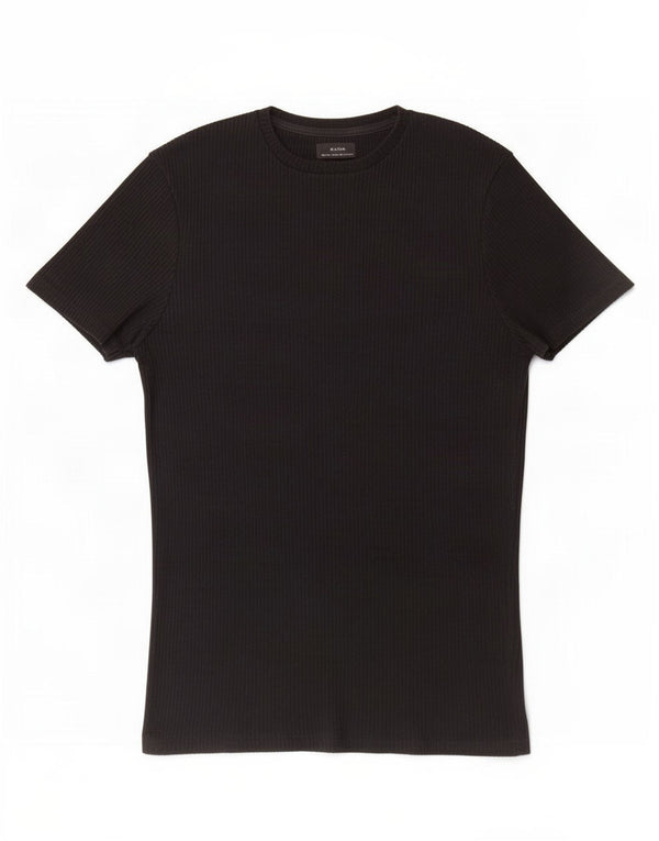 Zara Herre T-Shirt Top Stor Sort