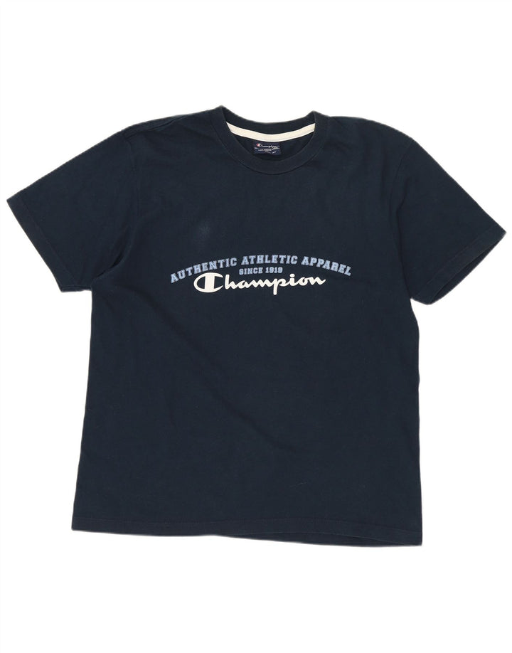 CHAMPION Grafisk T-shirt til mænd, lille marineblå bomuld