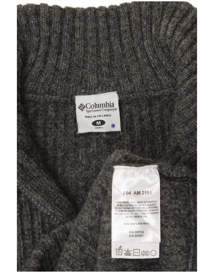 Columbia Herre Zip Neck Jumper Sweater Medium Grey Uld