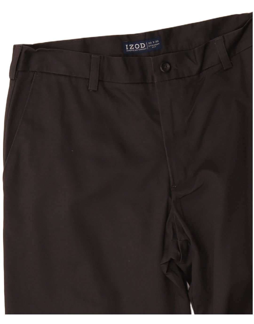 IZOD Lige Chinobukser til mænd W33 L30 Grå bomuld