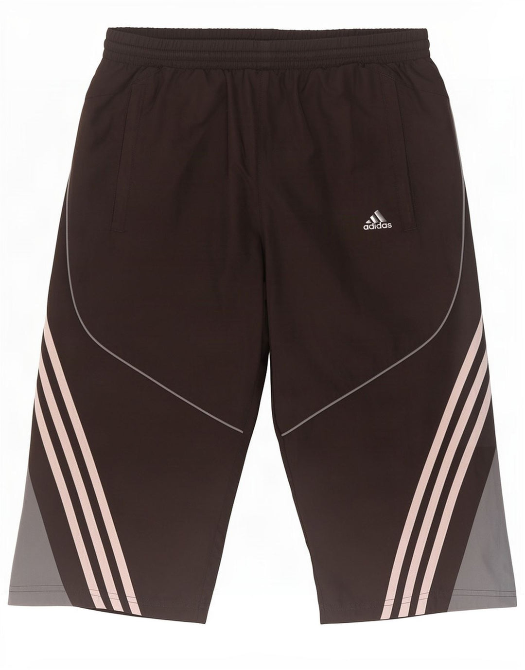 Adidas Herre Bermuda Sport Shorts UK 38 Medium Sort Colourblock Polyester