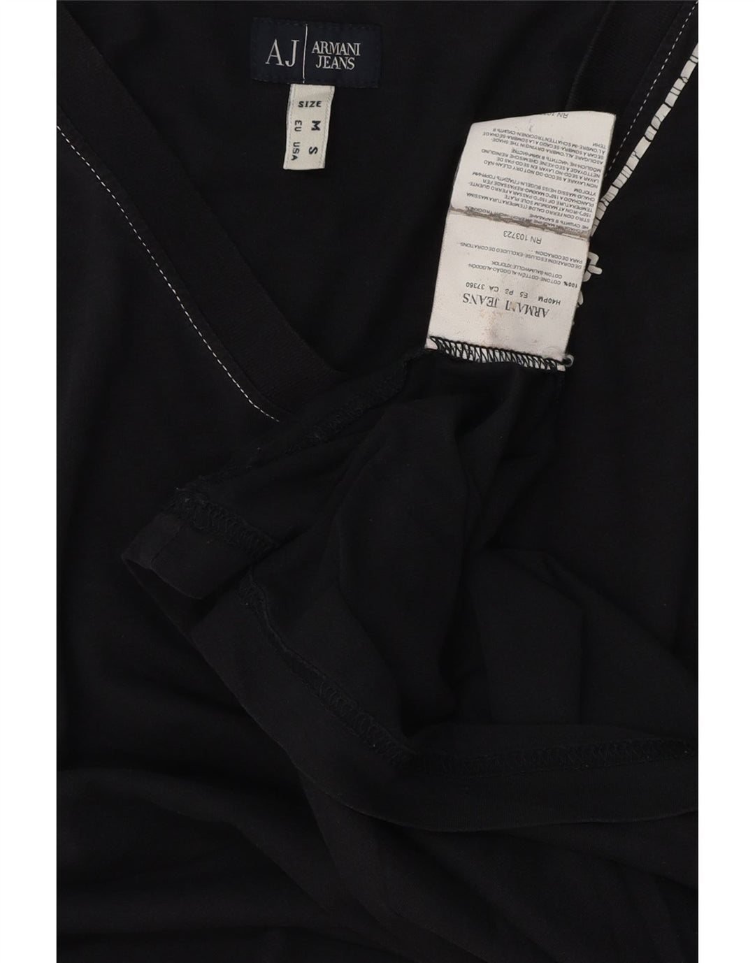 Armani Jeans Herre grafisk T-shirt Top Medium Navyblå Bomuld