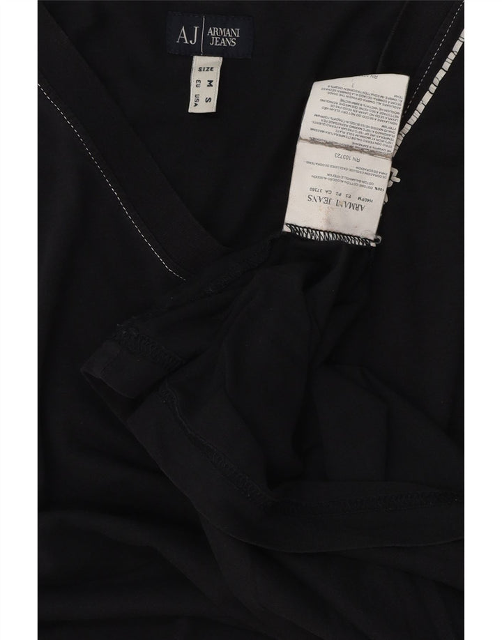 Armani Jeans Herre grafisk T-shirt Top Medium Navyblå Bomuld