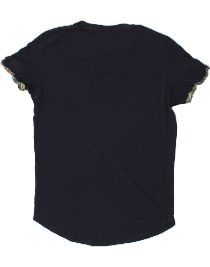 JACK & JONES Mens T-Shirt Top Medium Navy Blue Cotton Vintage Jack & Jones and Second-Hand Jack & Jones from Messina Hembry 
