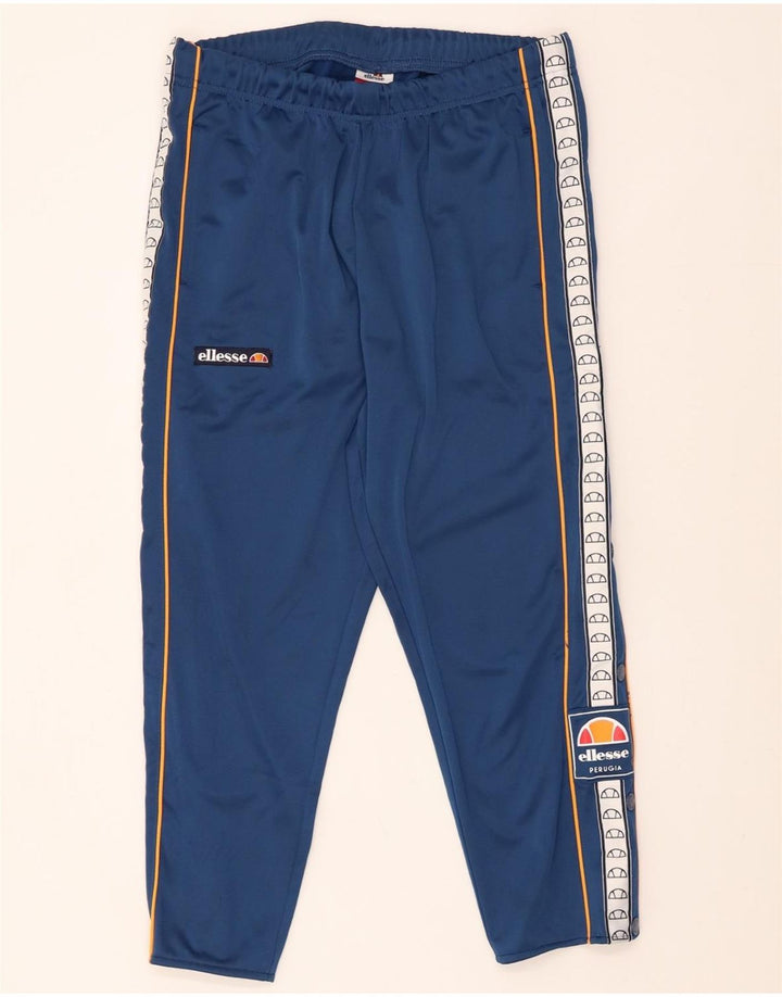 ELLESSE Mens Graphic Tracksuit Trousers Medium Blue Polyester