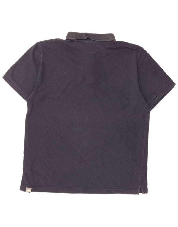THE NORTH FACE Mens Polo Shirt Medium Navy Blue Cotton