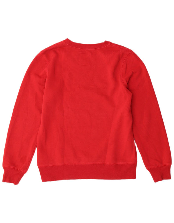 LEVI'S Boys Grafisk Sweatshirt Jumper 13-14 år Rød Bomuld