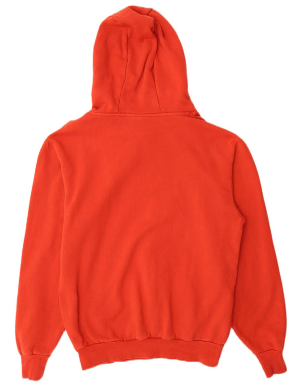 Ellesse Womens Graphic Loose Fit Hoodie Jumper UK 12 Medium Red Cotton