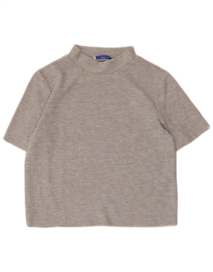 Zara Womens Crop Top UK 12 Medium Grå