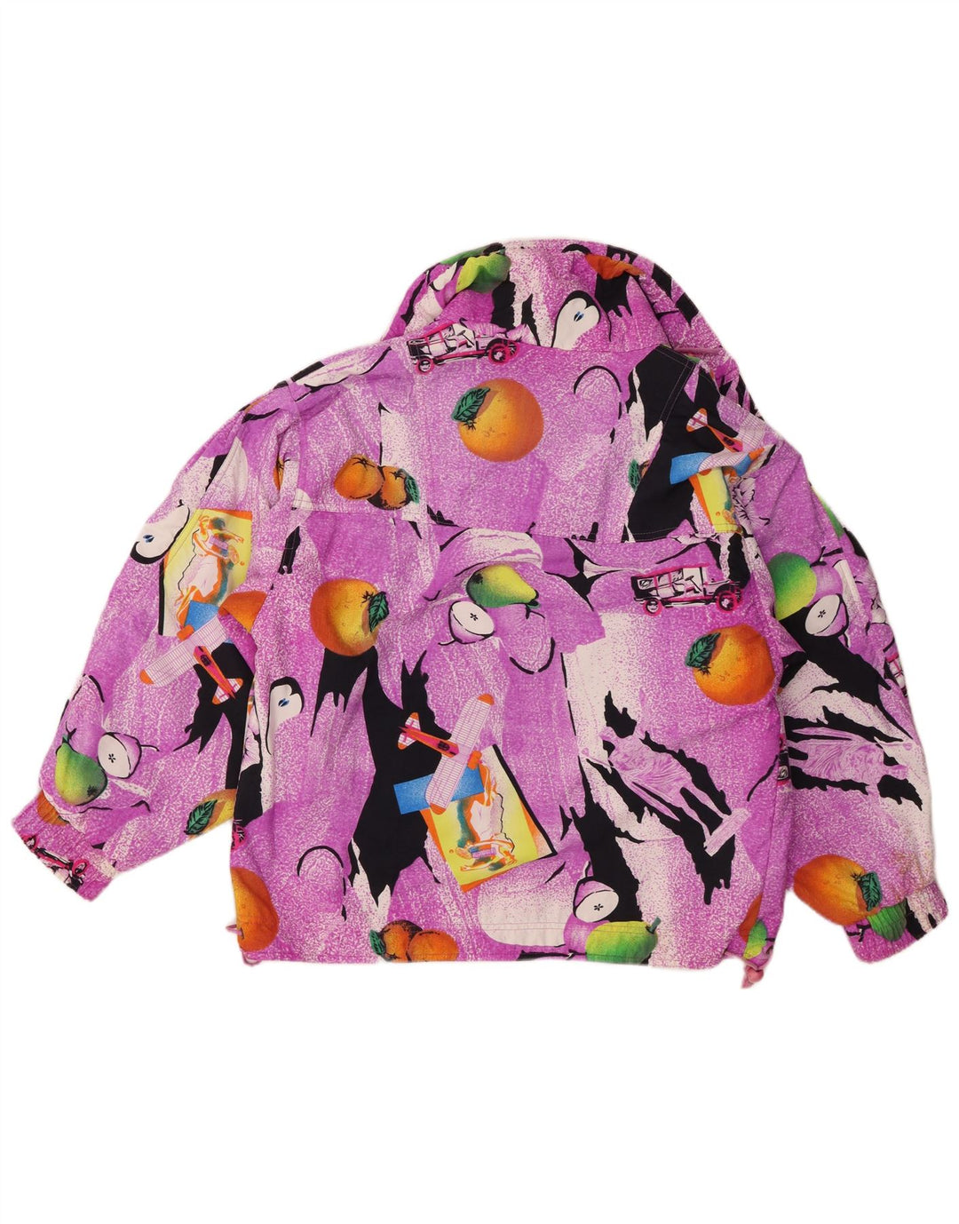 Chamonix Dame Abstrakt Mønster Oversized Anorak Jacket UK 10 Small Purple