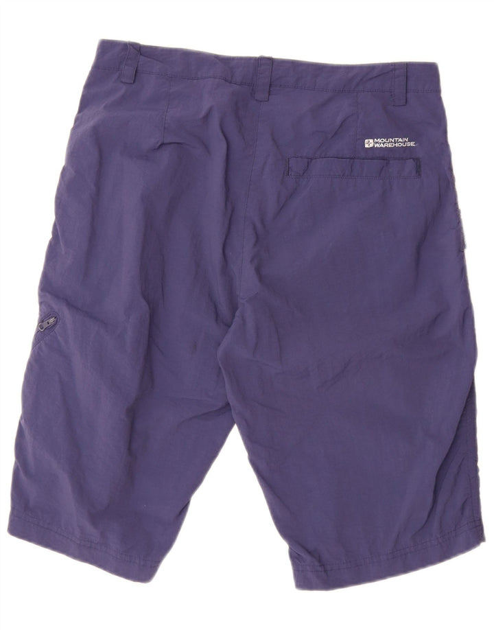 Mountain Warehouse Dame Cargo Shorts UK 12 Medium W32 Navy Blue Nylon