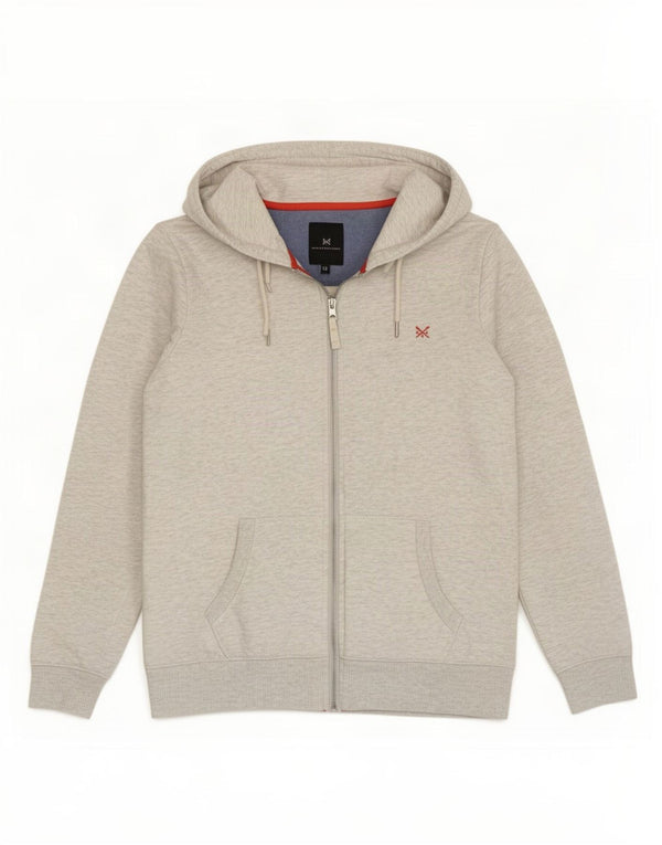 Crew Clothing Womens Oversized Zip Hoodie Sweater UK 10 Small Grey Flecked