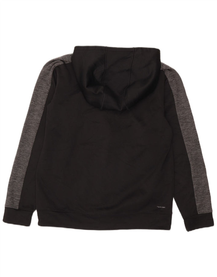 Adidas Herre Climalite hættetrøje med lynlås Medium Sort Colourblock