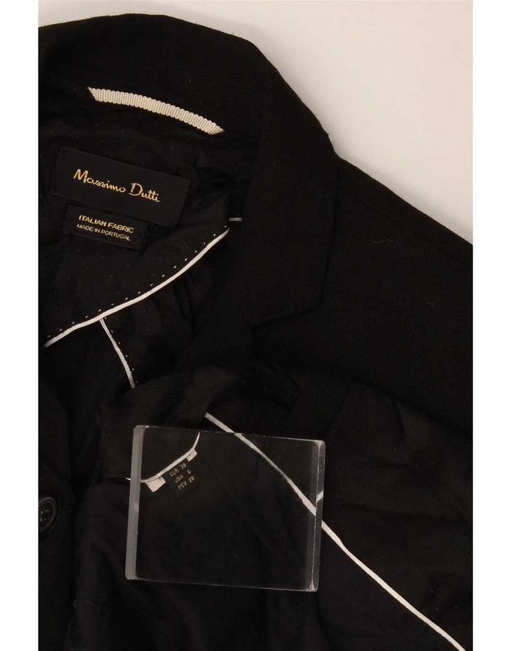 Massimo Dutti Dame 1 Knap Blazer Jakke EU 38 Lille Sort