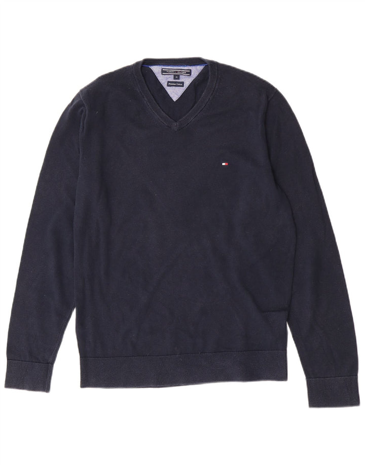 Tommy Hilfiger Herre V-hals sweater Medium Marineblå Bomuld