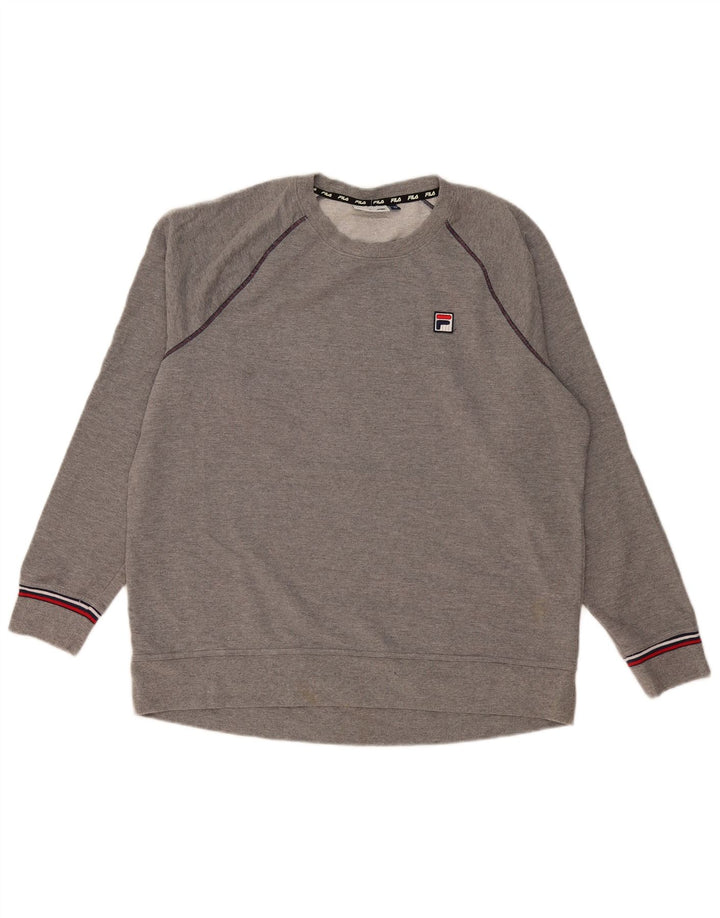 Fila Herre Sweatshirt Jumper XL Grå Bomuld