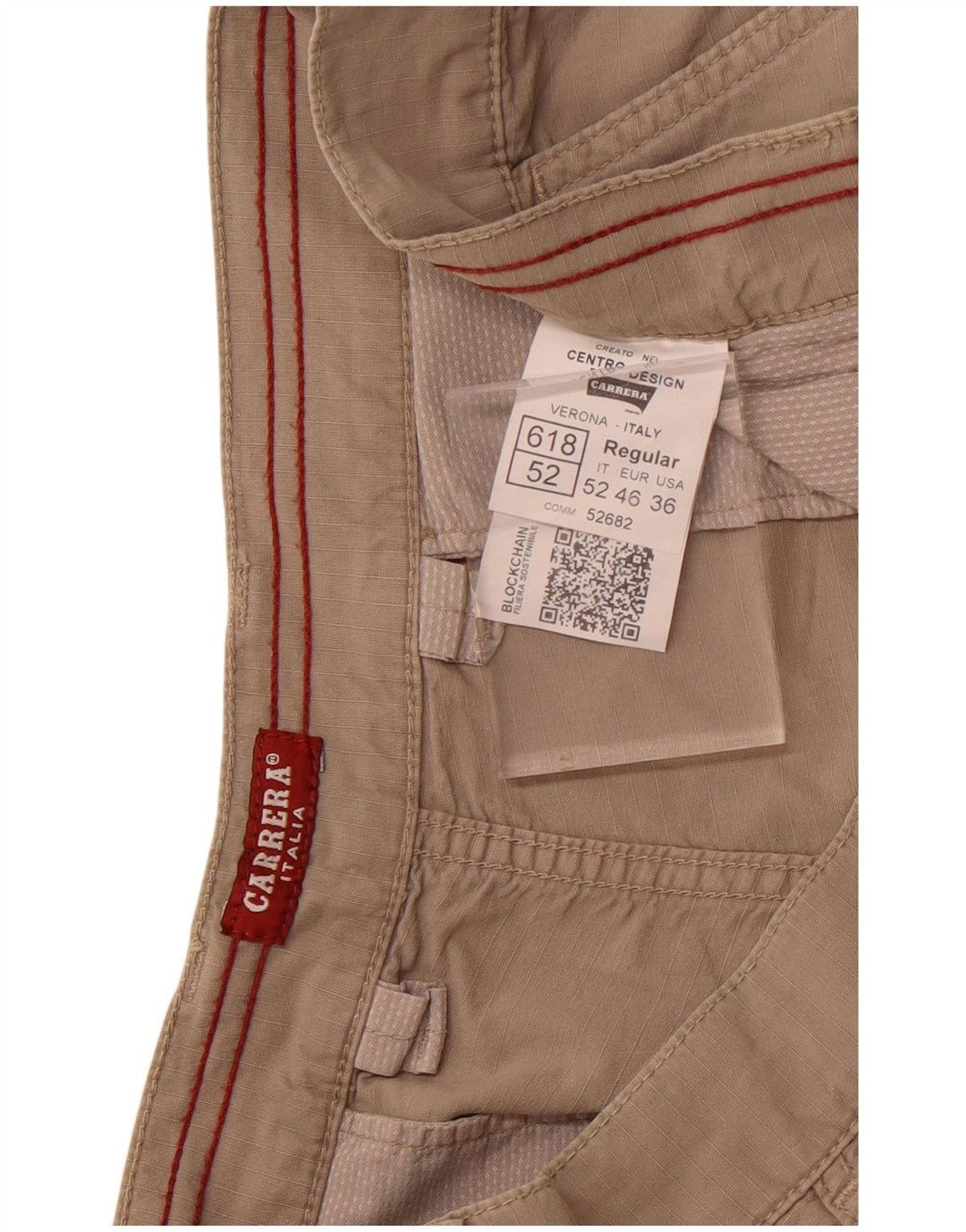 Carrera Herre 618 Cargo Shorts W36 Stor Beige Bomuld