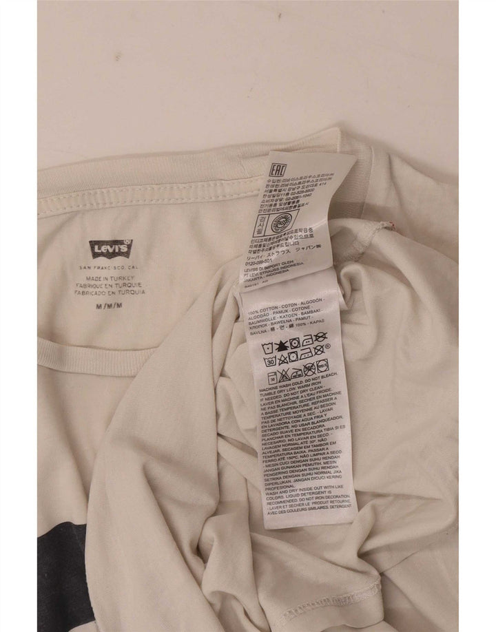 Levi's Herre grafisk T-shirt Top Medium White Colourblock Bomuld