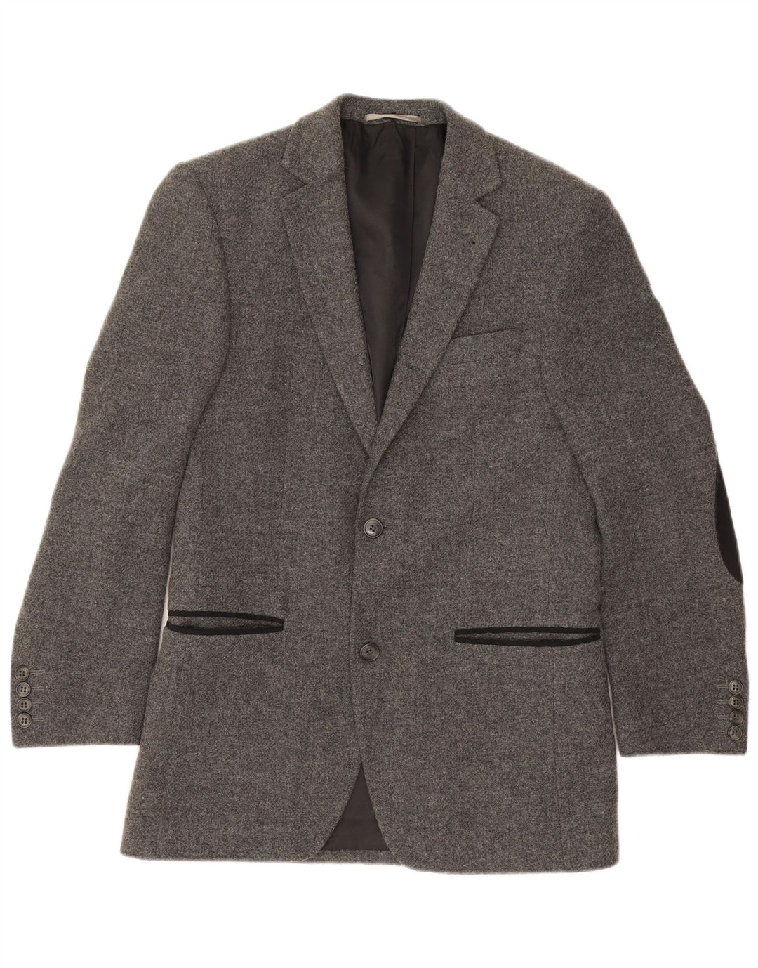 Vintage herre 2-knaps blazerjakke IT 46 Lille grå uld