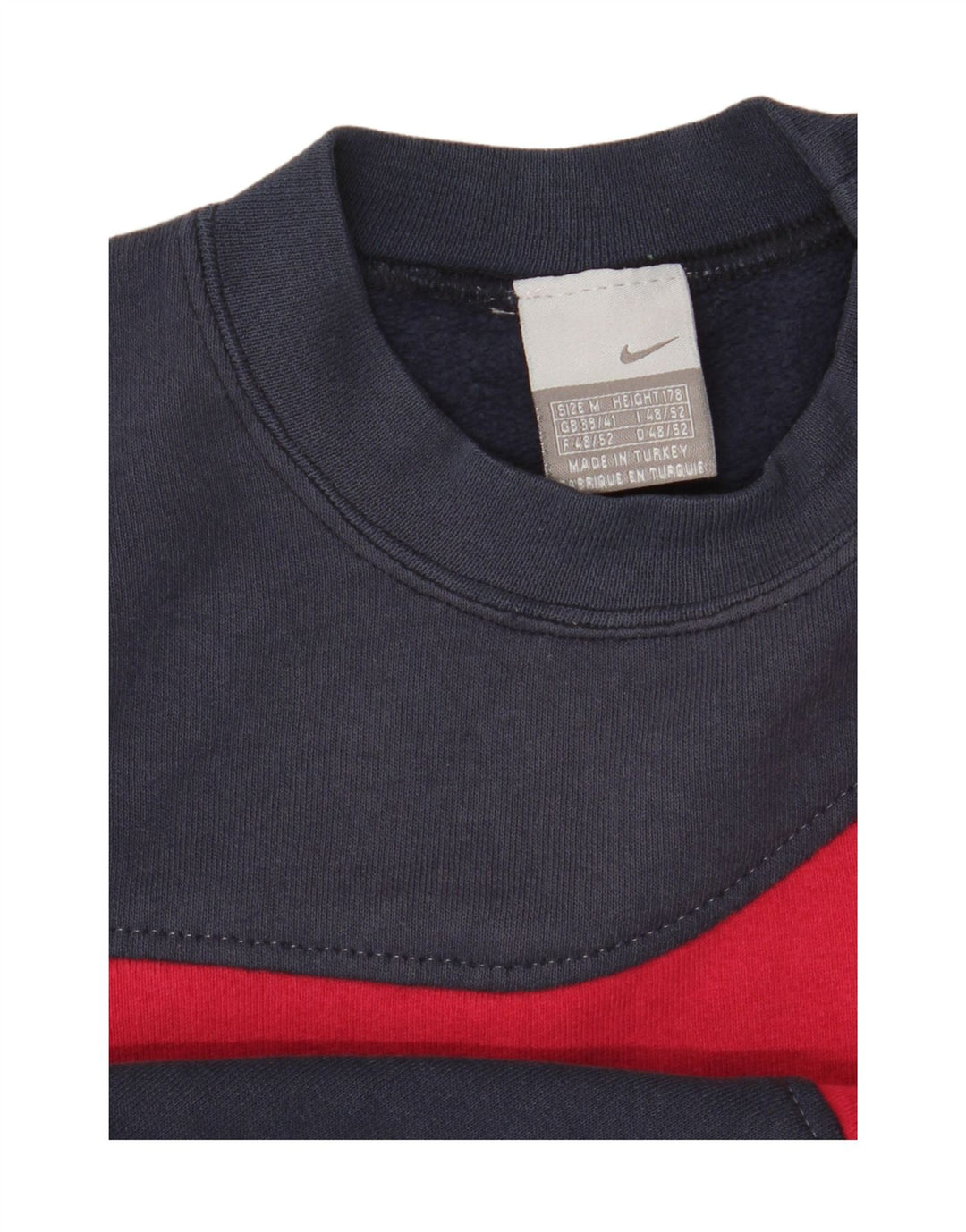 Nike Sweatshirt Jumper til mænd UK 39/41 Medium Navy Blue Colourblock