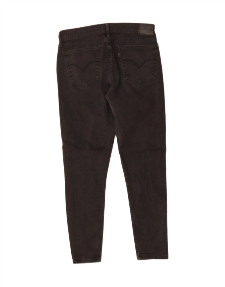 LEVI'S Womens 710 Super Skinny Jeans W32 L27 Black Cotton
