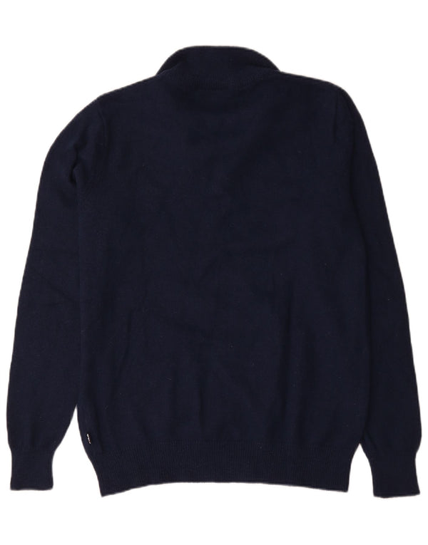 Fila Herre Zip Neck Jumper Sweater Large Navy Blue Nylon