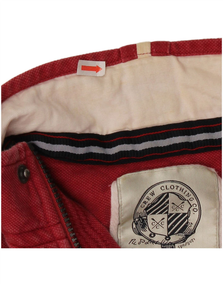 Besætningstøj Herre lynlåshals Rugby Polo Shirt Medium Rød Bomuld