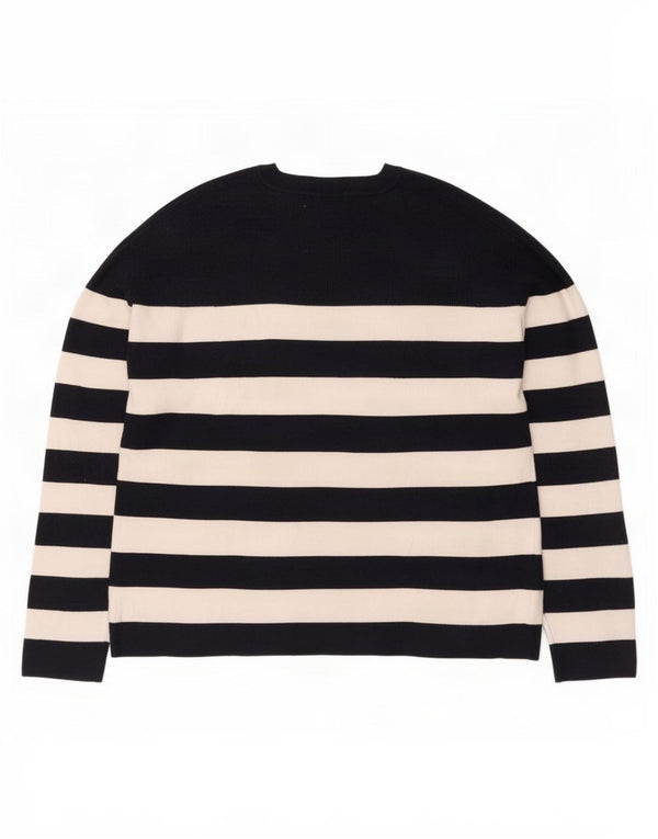 Marks & Spencer Dame Boat Neck Jumper Sweater UK 16 Large Navy Blue