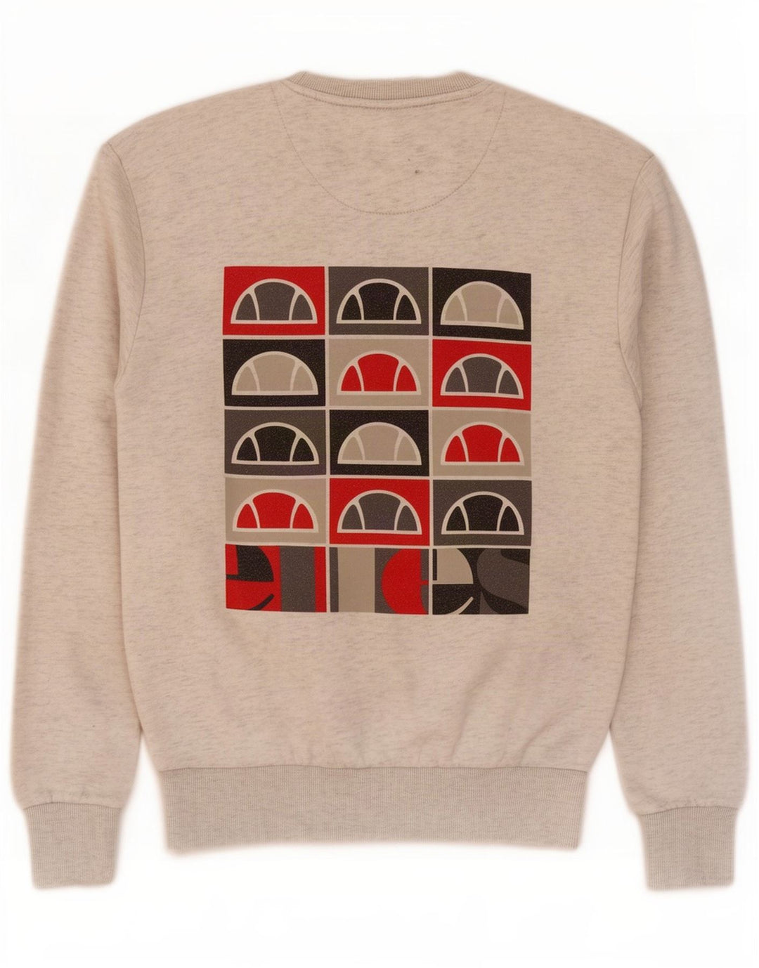 Ellesse Herre Grafisk Sweatshirt Jumper Lille Grå Flecked Polyester