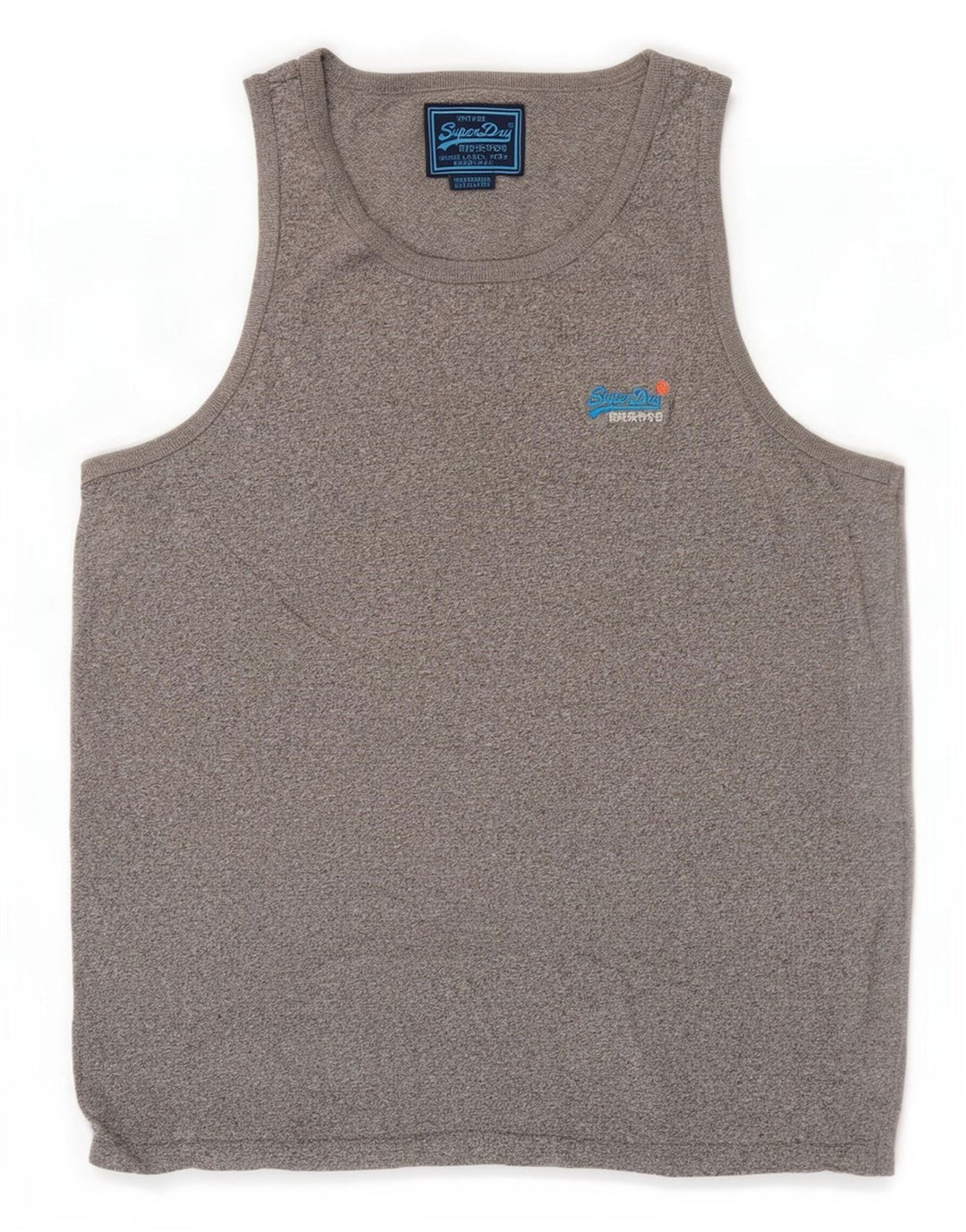 Superdry Herrevest Top 2XL Blå Flecked Bomuld