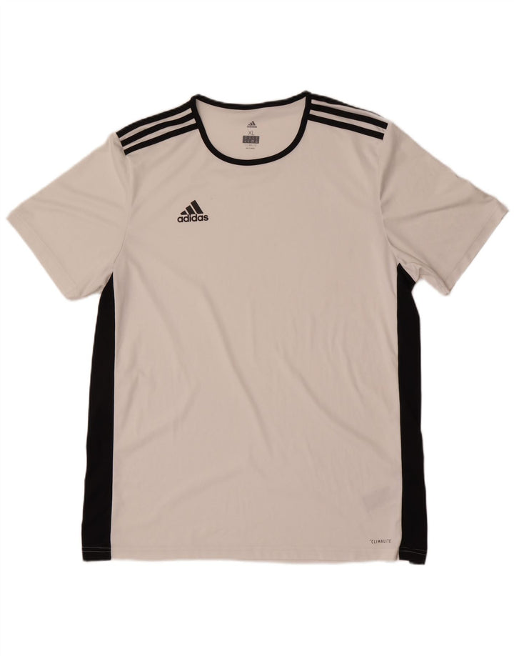 ADIDAS Herre Climalite T-Shirt Top XL Hvid Polyester
