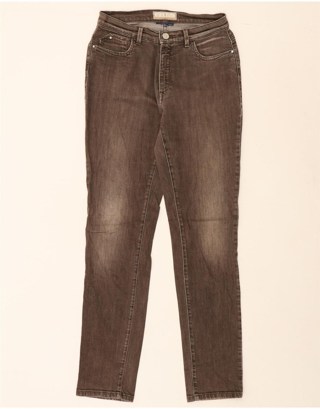 TRUSSARDI Womens Slim Jeans W28 L31 Brown Vintage Trussardi and Second-Hand Trussardi from Messina Hembry 