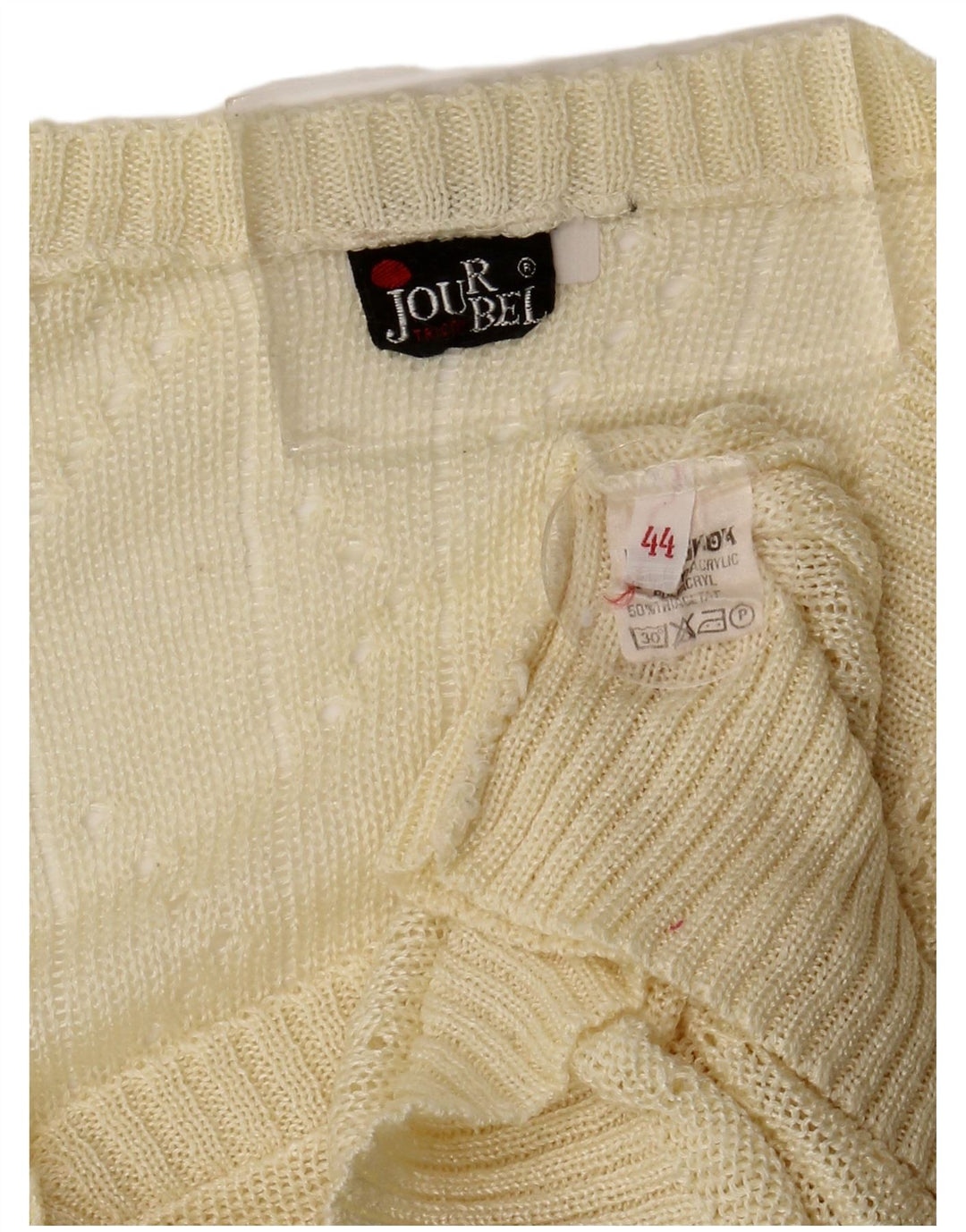 Vintage dame cardigan sweater IT 44 Medium Gul Akryl