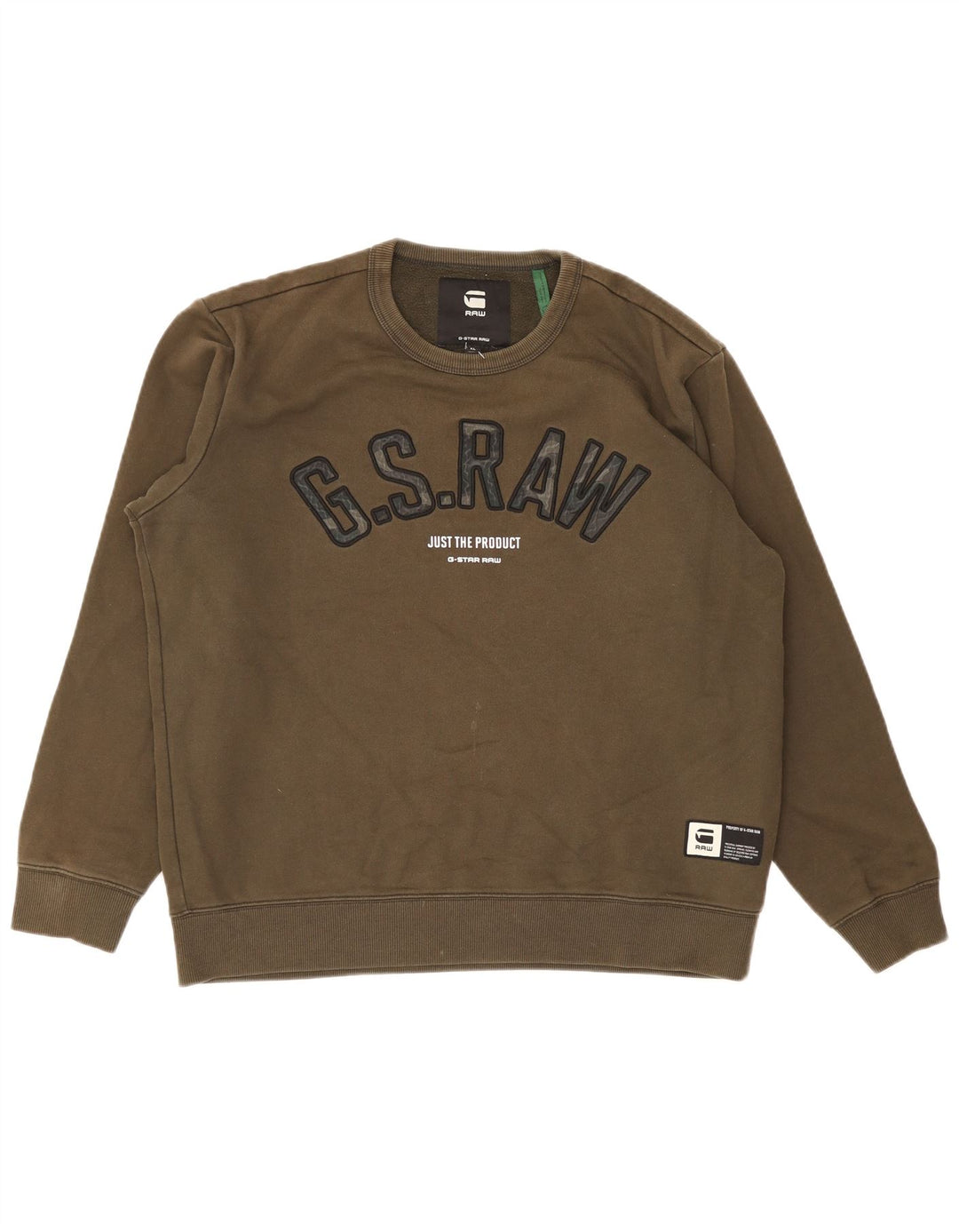 G-Star Herre Grafisk Sweatshirt Jumper XL Grøn Bomuld