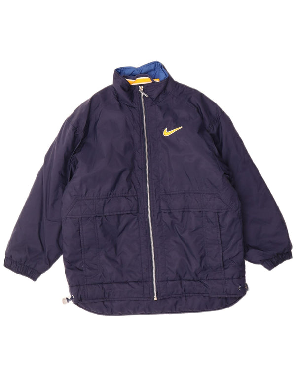 Nike drenge grafisk polstret jakke 10-11 år medium marineblå nylon