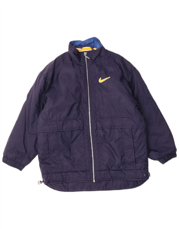 Nike drenge grafisk polstret jakke 10-11 år medium marineblå nylon