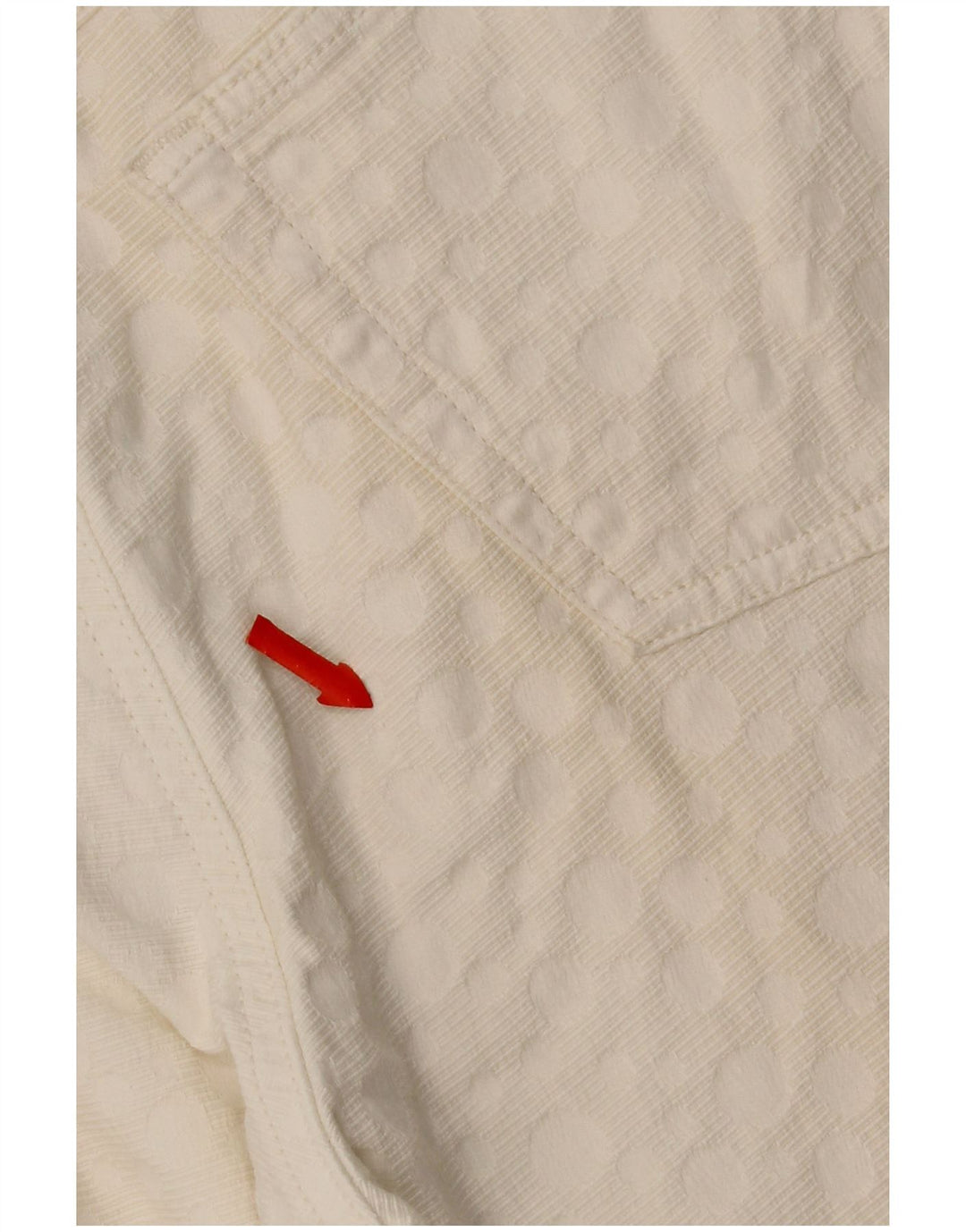 Vintage Dame Casual Bukser IT 42 Medium W26 L28 Hvid Geometrisk