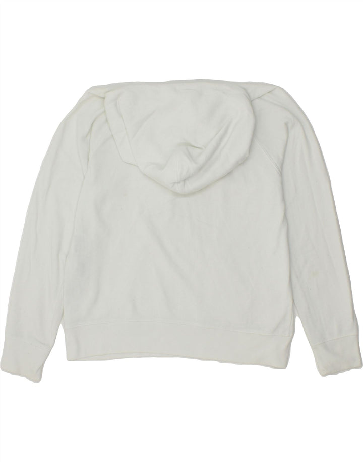 LEVI'S Womens Graphic Hoodie Jumper UK 14 Medium White Cotton Vintage Levi's and Second-Hand Levi's from Messina Hembry 