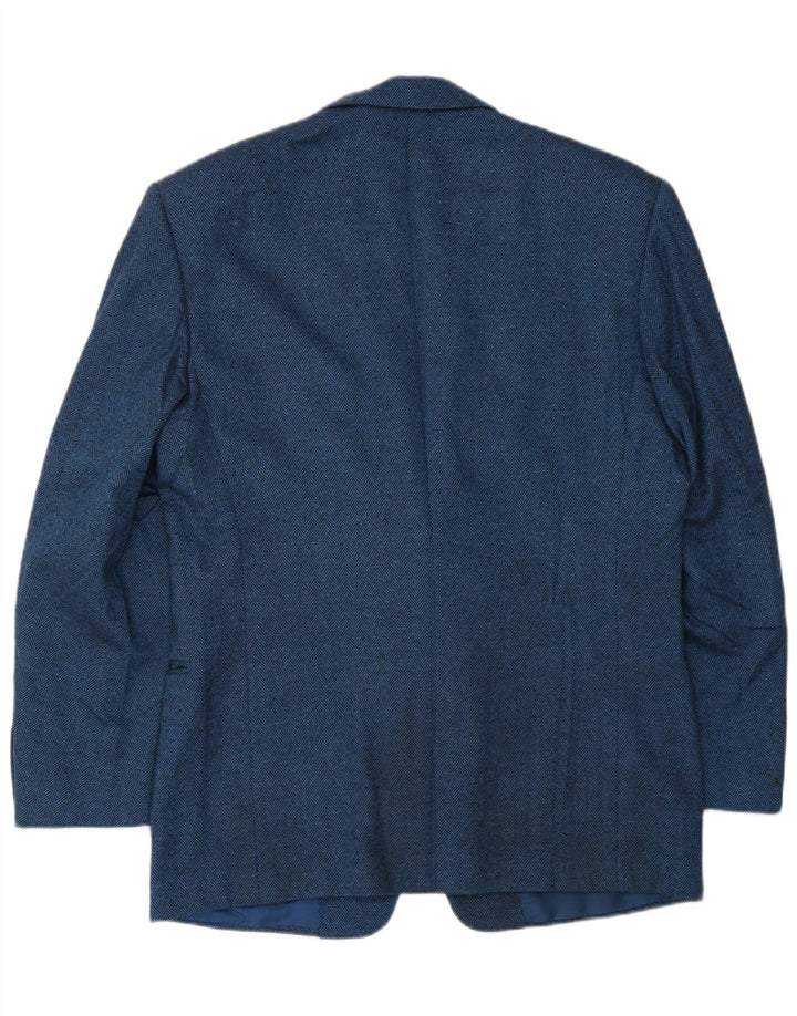 Pal Zileri Herre 2-knaps blazerjakke IT 52 XL Blå sildebensuld