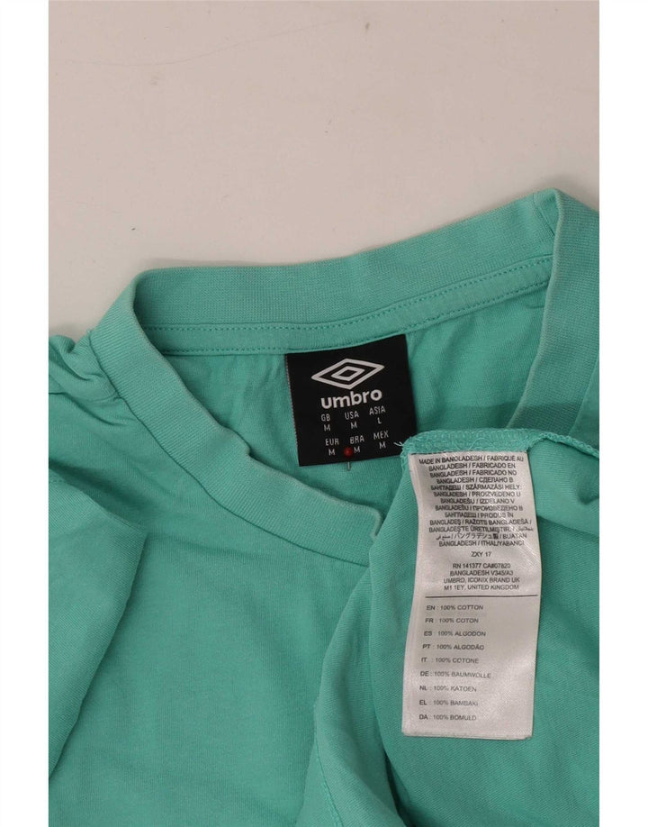Umbro Herre Grafisk T-Shirt Top Medium Grøn Bomuld