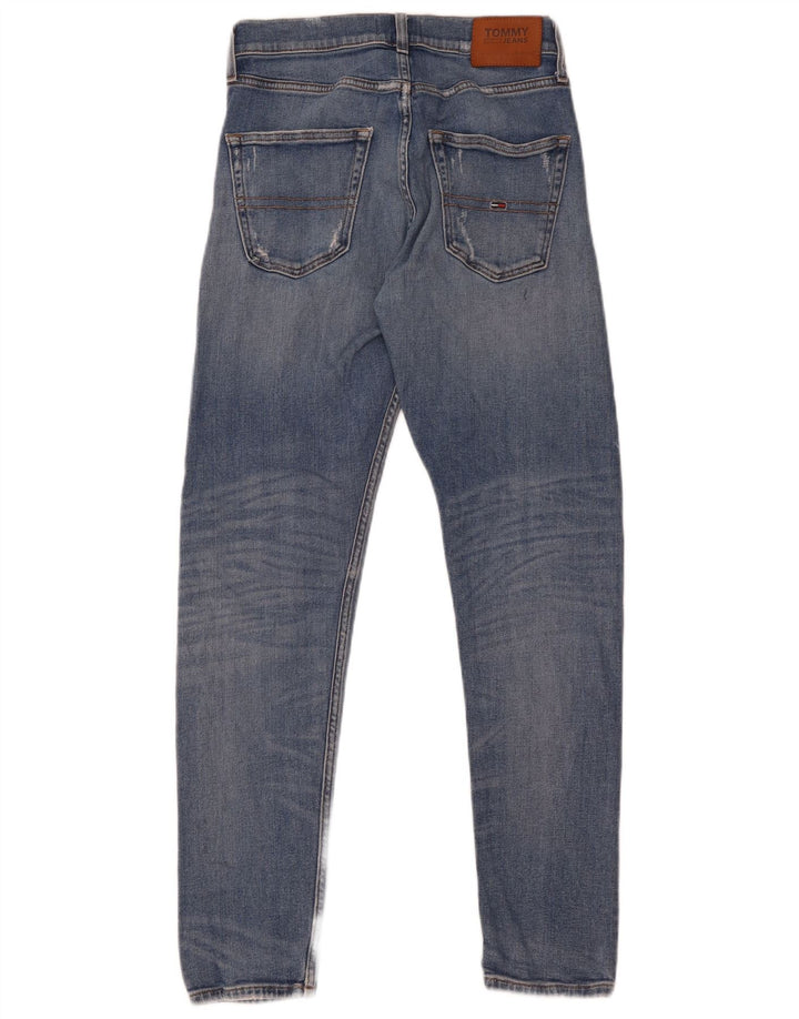 Tommy Hilfiger Herre Distressed Slim Jeans W28 L30 Blå Bomuld