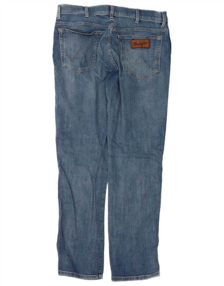 Wrangler Herre Texas Straight Jeans W36 L30 Blå Bomuld