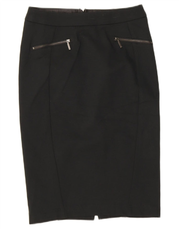Marks & Spencer Pencil Nederdel til kvinder UK 8 Small W26 Black Viscose
